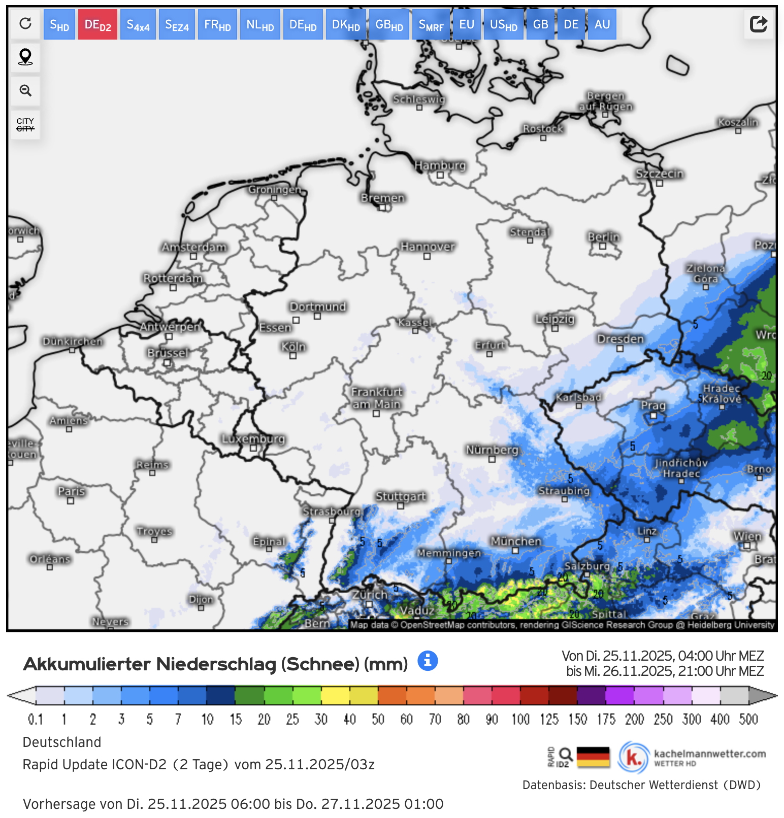 Deutschland Schneeprognose