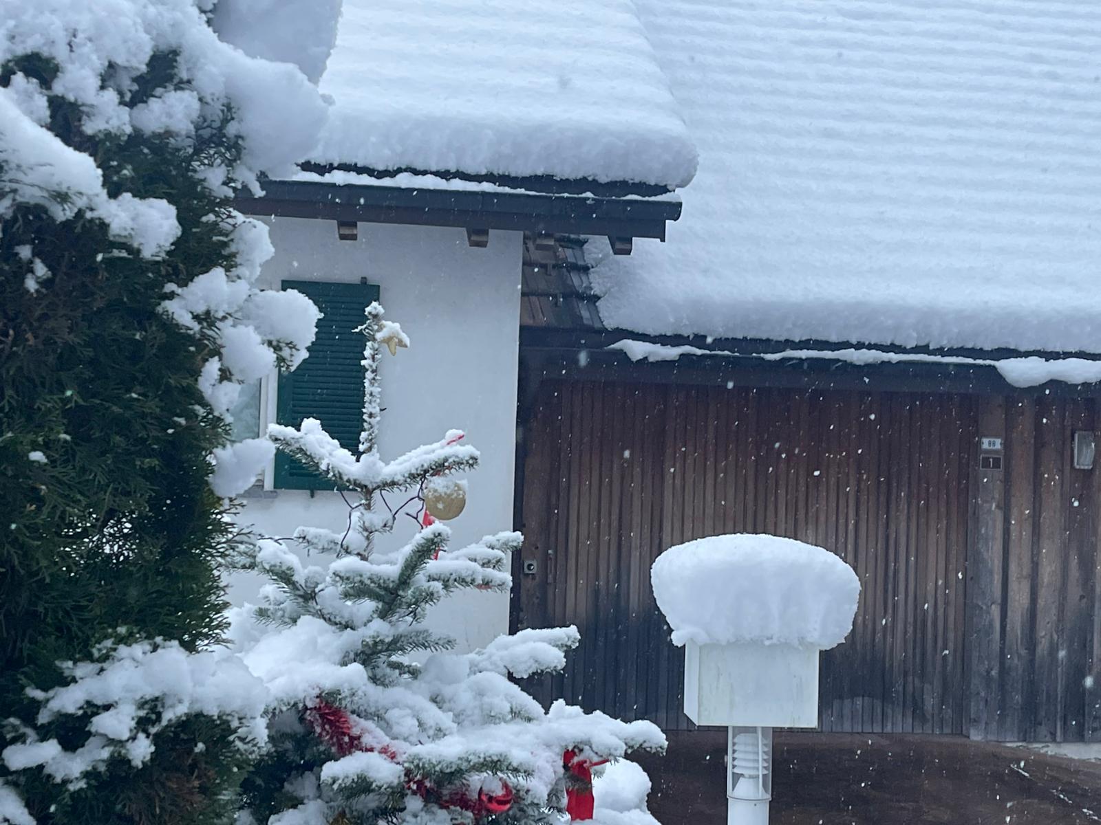 Heiligkreuz: Hotspot des Schneefalls.