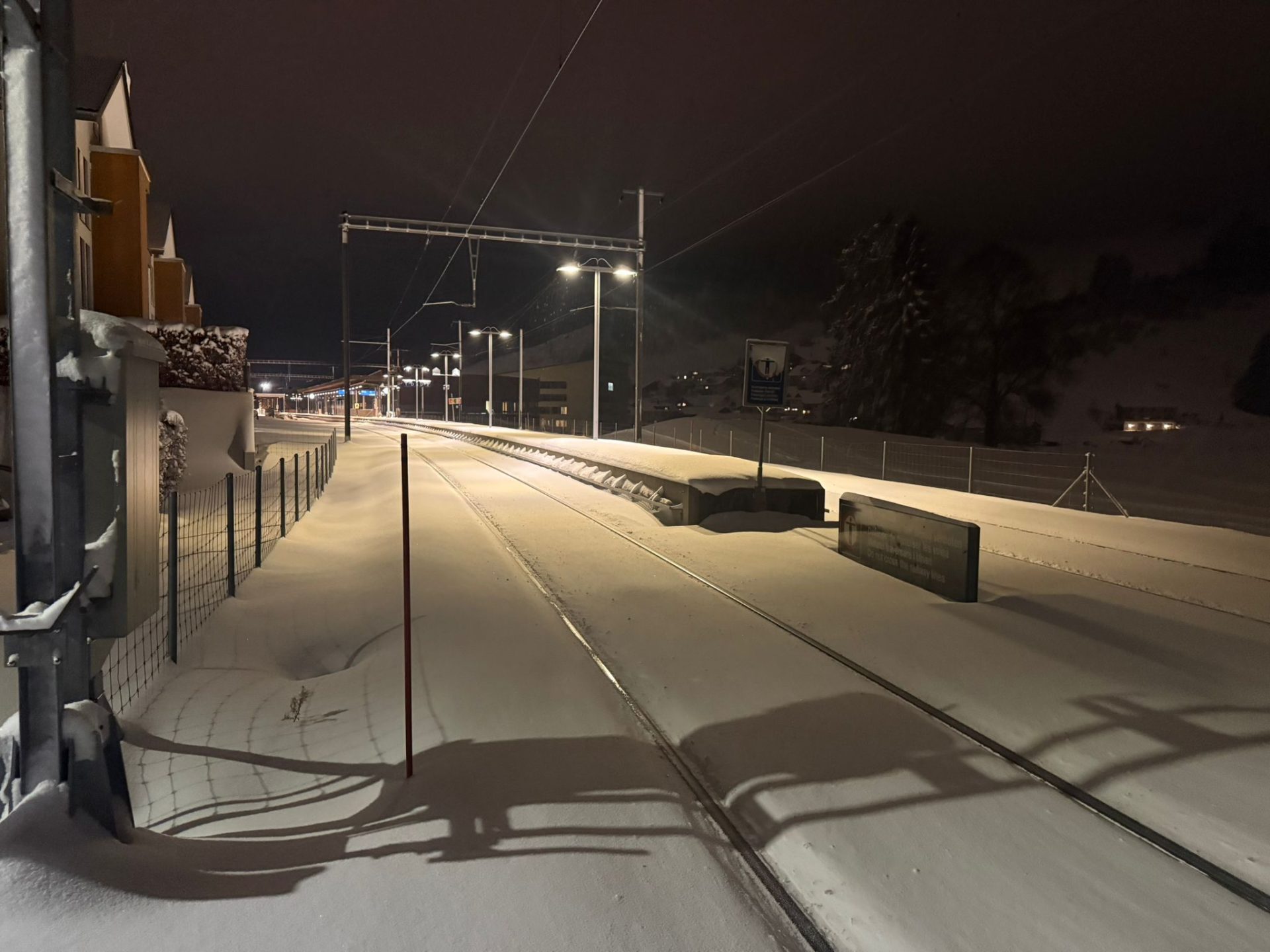 Rothenthurm: Hochmoor mit Schnee.
