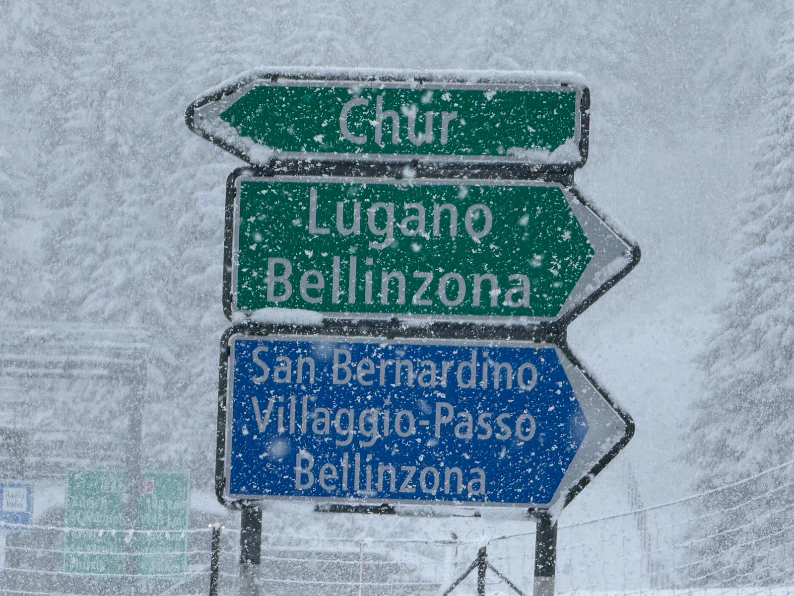 Schneefall in San Bernardino im Februar 2026