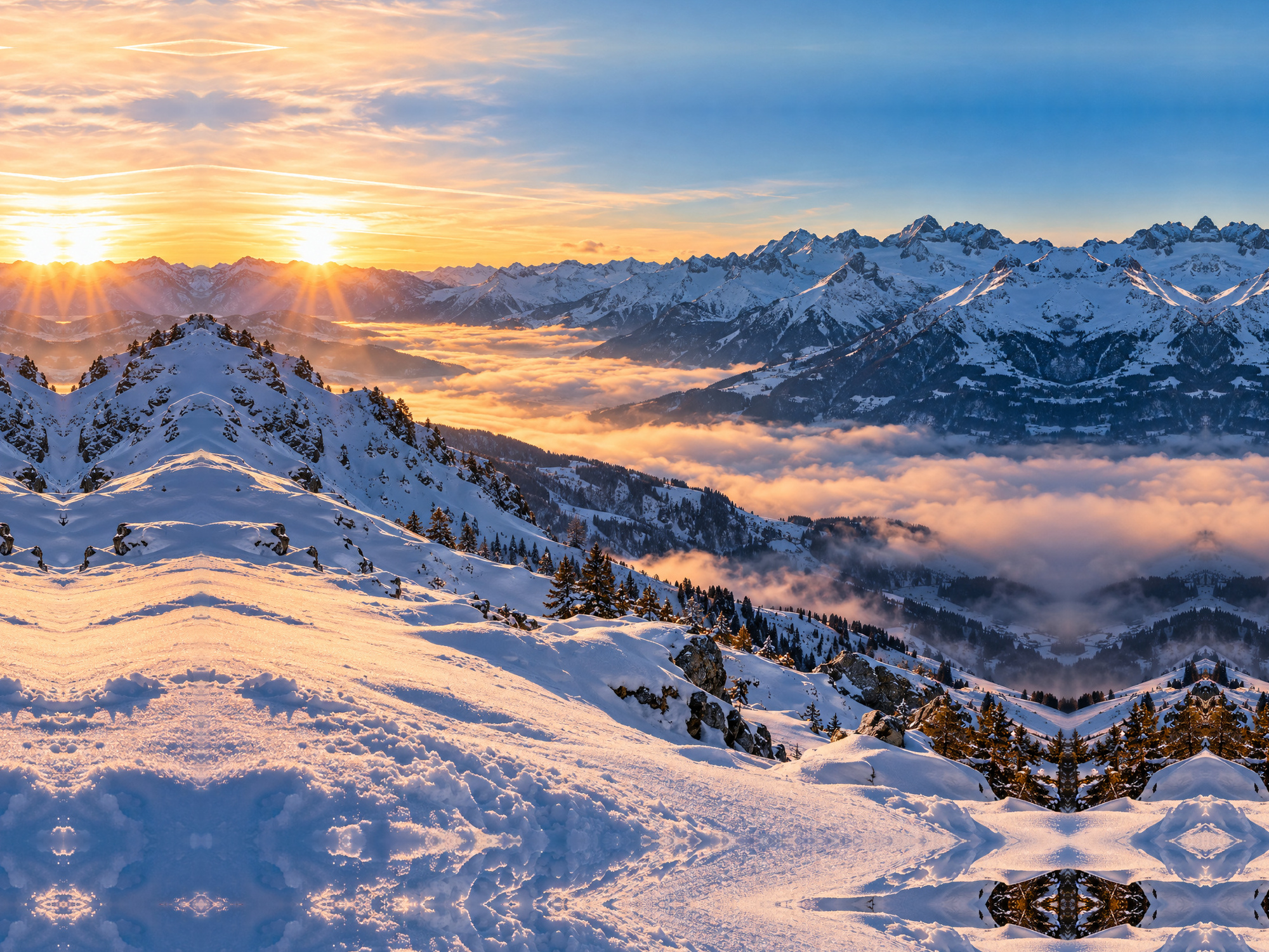 Winterliche Alpenlandschaft als Symbolbild für die Wetter- und Schneeportale der Toni-Plattform